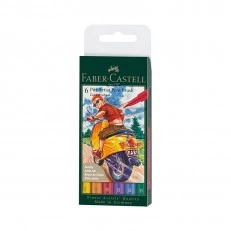 Faber-Castell Pitt Artist brush marker, color wheel, 6 pieces