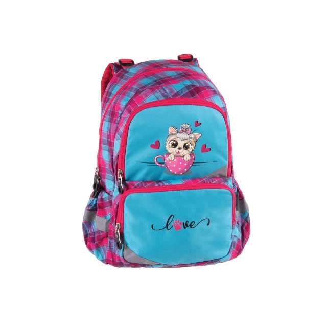 Pulse backpack Anatomic Kitty Love, blue-pink