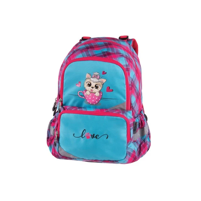 Pulse backpack Anatomic Kitty Love, blue-pink