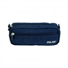 Milan Toiletry bag 1918, with 2 zippers, dark blue