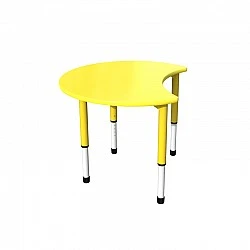 RFG school table Moon height-adjustable 900 x 900 x 550-750 mm yellow