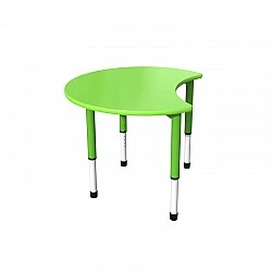 RFG school table Moon height-adjustable 900 x 900 x 550-750 mm green
