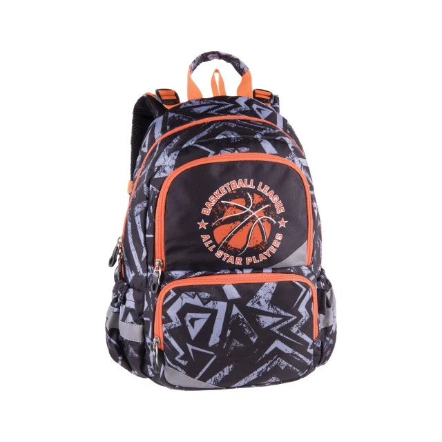 Pulse Anatomic Basketball League Backpack, Black-Orange