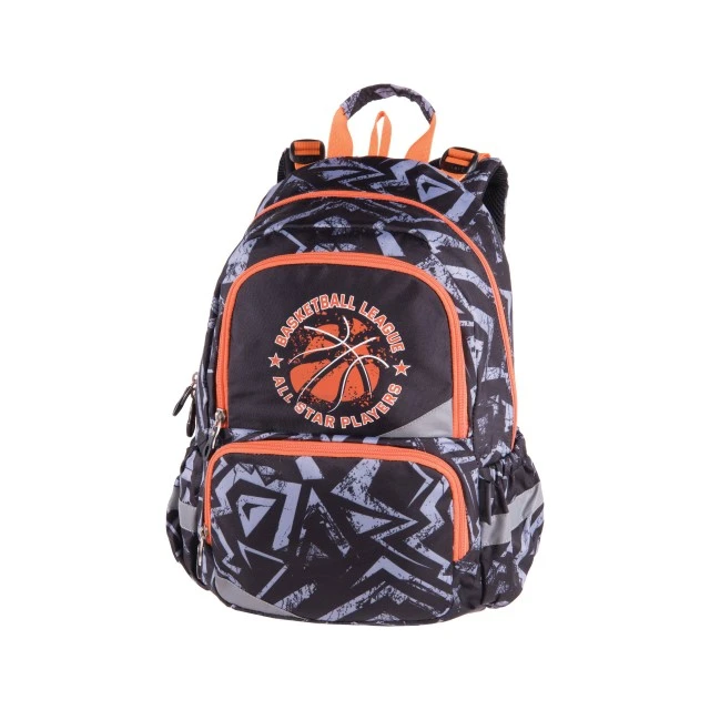 Pulse Anatomic Basketball League Backpack, Black-Orange