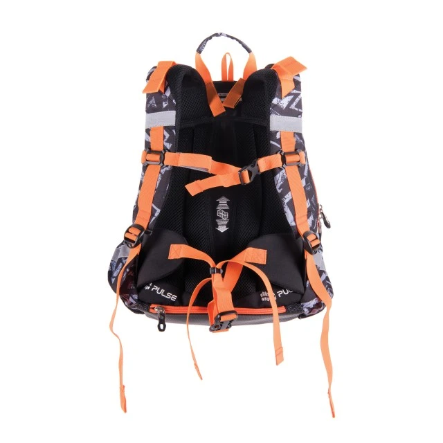 Pulse Anatomic Basketball League Backpack, Black-Orange