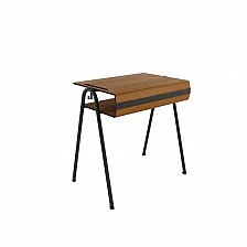 RFG school desk Dale single above 8th grade 900 x 500 x 750 mm teak top black metal