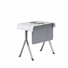 RFG school desk Norme single above 8th grade 795 x 500 x 750 mm light beech top grey metal