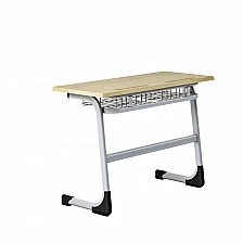 RFG school desk Edu double above 8th grade 1100 x 450 x 750 mm oak top grey metal