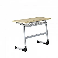 RFG school desk Edu double above 8th grade 1100 x 450 x 750 mm oak top grey metal