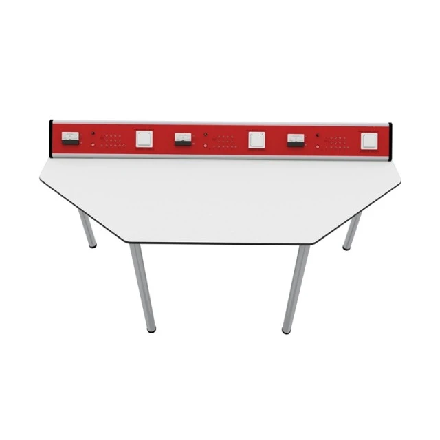 RFG Quin Physics Laboratory Table, Grade VII Above, 170 x 70 x 75 mm, Red and White