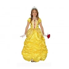 Princess costume, for children 7-9 years, yellow