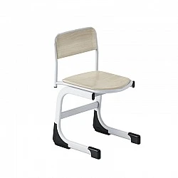 RFG Student chair Edu, 430 x 425 x 460 mm, oak color, gray metal, from VIII to XII class