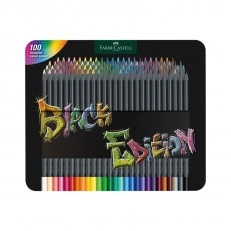 Faber-Castell Black Edition pencils, 100 colours, metal tin