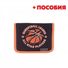 Pulse Basketball League toiletry bag, complete, black and orange