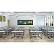 RFG Ергономичен Чин Ergo School, с регулируема височина, двоен, бял плот, сив метал, от I до XII клас