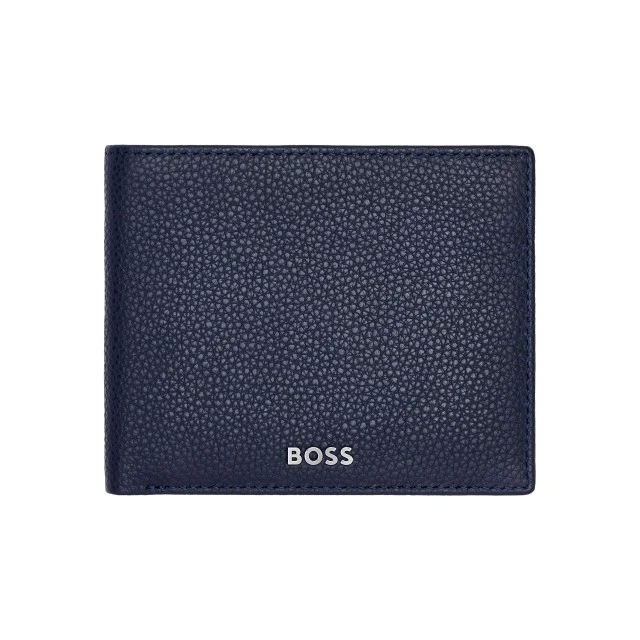 Hugo Boss Wallet Classic Grained with coin compartment, dark blue