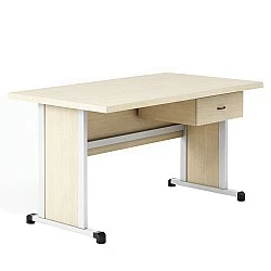 RFG teacher’s desk Edu 1200 x 700 x 750 mm oak top grey metal
