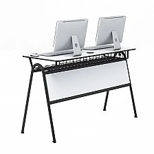 RFG computer desk Letme double above 8th grade 1450 x 500 x 750 mm white top black metal
