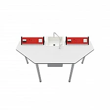 RFG chemistry and biology lab table Quin above 7th grade 170 x 70 x 75 cm red/white