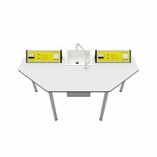 RFG chemistry and biology lab table Quin above 7th grade 170 x 70 x 75 cm yellow/white
