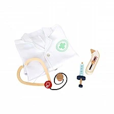 Small Foot doctor’s apron with wooden accessories