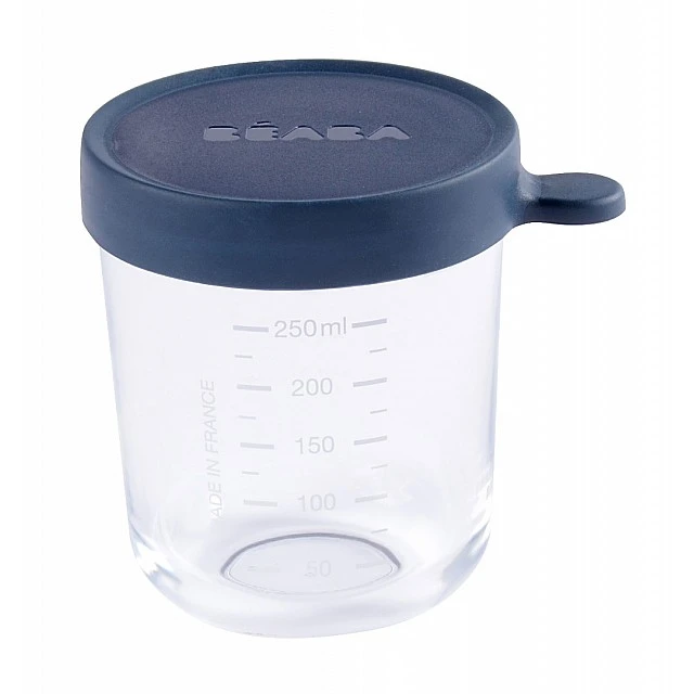 Glass container 250 ml dark blue