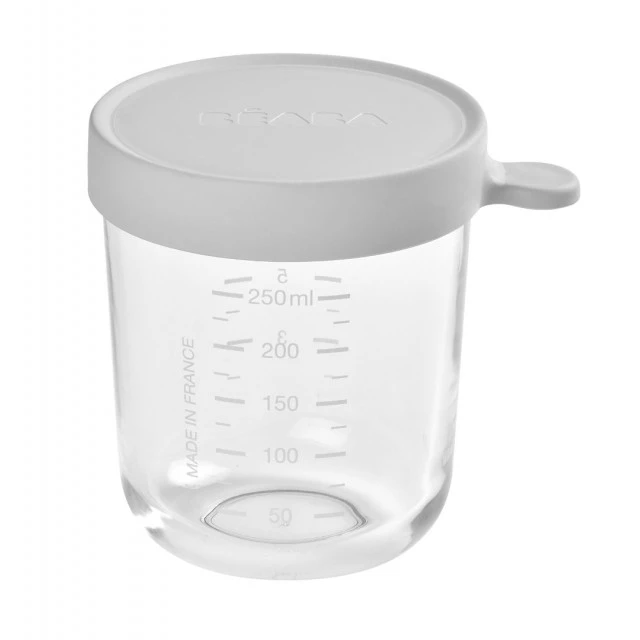 Glass container 250 ml gray