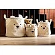 Kош за съхранение 25x20x20 см teddy бял