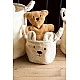 Kош за съхранение 25x20x20 см teddy бял