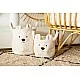 Kош за съхранение 30x30x30 см teddy бял