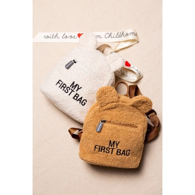 Детска раница my first bag - teddy екрю