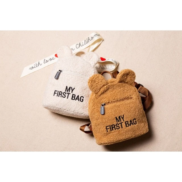 Детска раница my first bag - teddy екрю