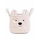 Kош за съхранение 25x20x20 см teddy бял