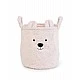 Kош за съхранение 30x30x30 см teddy бял