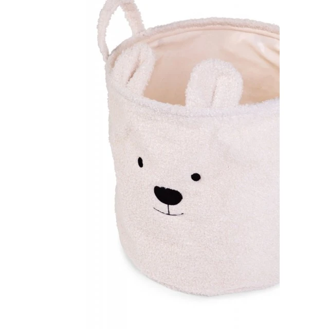 Kош за съхранение 30x30x30 см teddy бял
