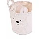 Kош за съхранение 40x40x40 см teddy бял