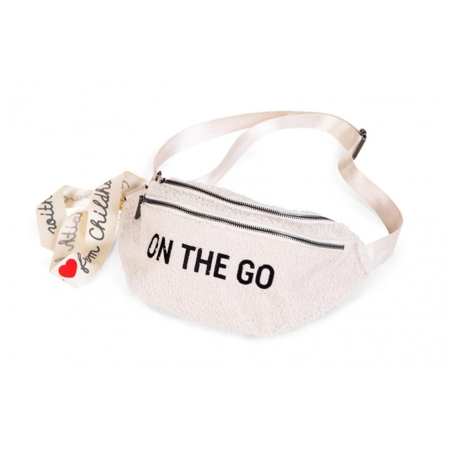 Чанта за кръста banana bag on the go hip bag - teddy бяла