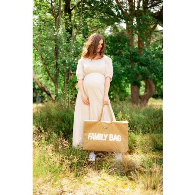 Bag for accessories family bag - suede-look