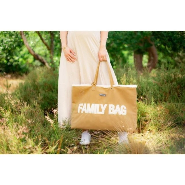 Bag for accessories family bag - suede-look