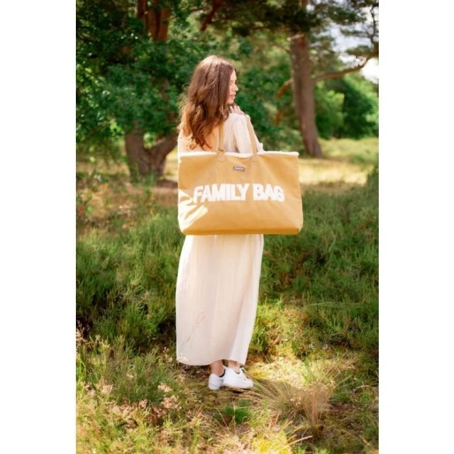 Bag for accessories family bag - suede-look