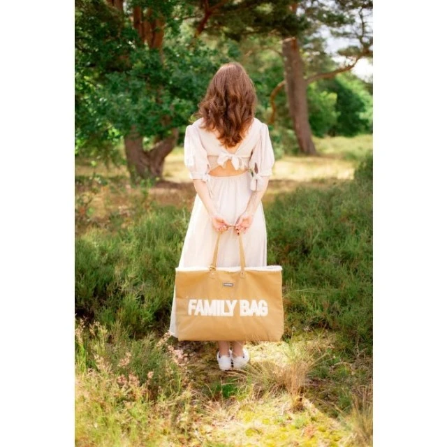 Bag for accessories family bag - suede-look
