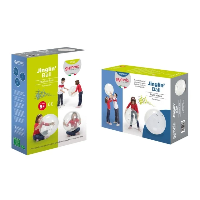 Jinglin’ Ball – transparent ball with bells, Ø50 cm