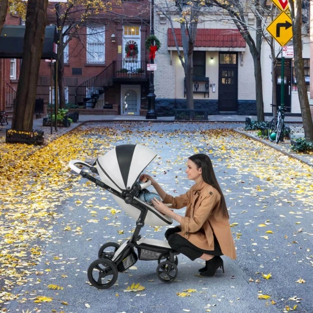 Комбинирана бебешка количка Mima Xari 2в1  - New York zebra Limited