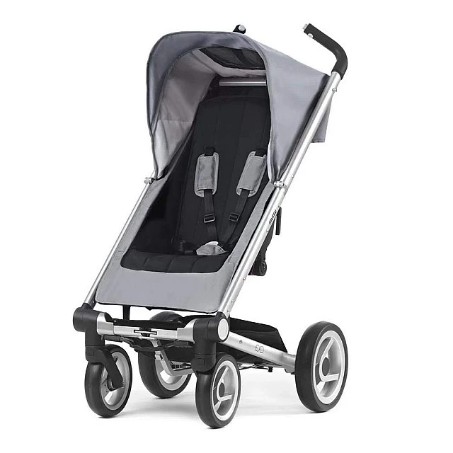 Mutsy Exo stroller with seat and canopy Silver Black