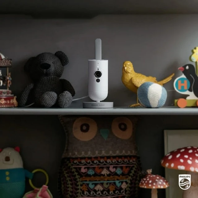 Дигитален видеомонитор Philips Avent SCD953/26 с Full HD камера с нощно виждане, 120° широкоъгълен обектив, 4,3 инча цветен LCD екран, връзка с мобилно приложение