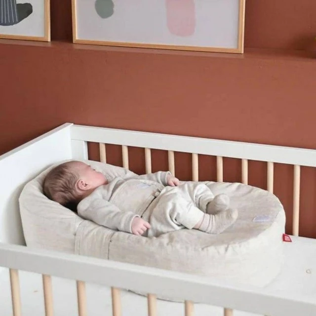 Cocoonababy baby anatomical nest Linen natural