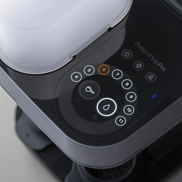 Уред за автоматично приготвяне на адаптирано мляко Tommee Tippee PerfectPrep Pro, Hot Shot технология, антибактериален филтър, прецизно дозиране от 120 до 330 мл, цифров дисплей, приложение за iOS и Android