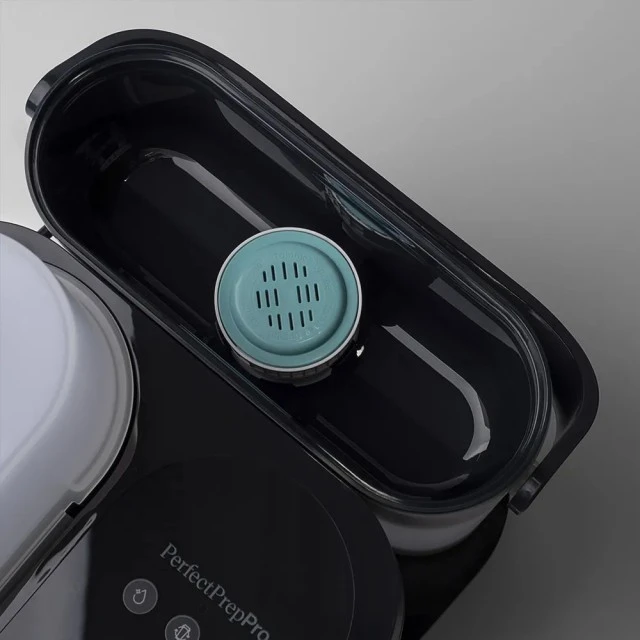 Уред за автоматично приготвяне на адаптирано мляко Tommee Tippee PerfectPrep Pro, Hot Shot технология, антибактериален филтър, прецизно дозиране от 120 до 330 мл, цифров дисплей, приложение за iOS и Android