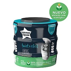 Tommee Tippee Резервна касета за хигиенен кош Twist&Click, комплект 3 бр.