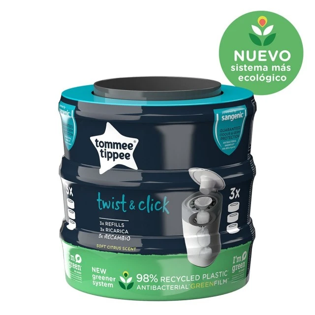Tommee Tippee Резервна касета за хигиенен кош Twist&Click, комплект 3 бр.